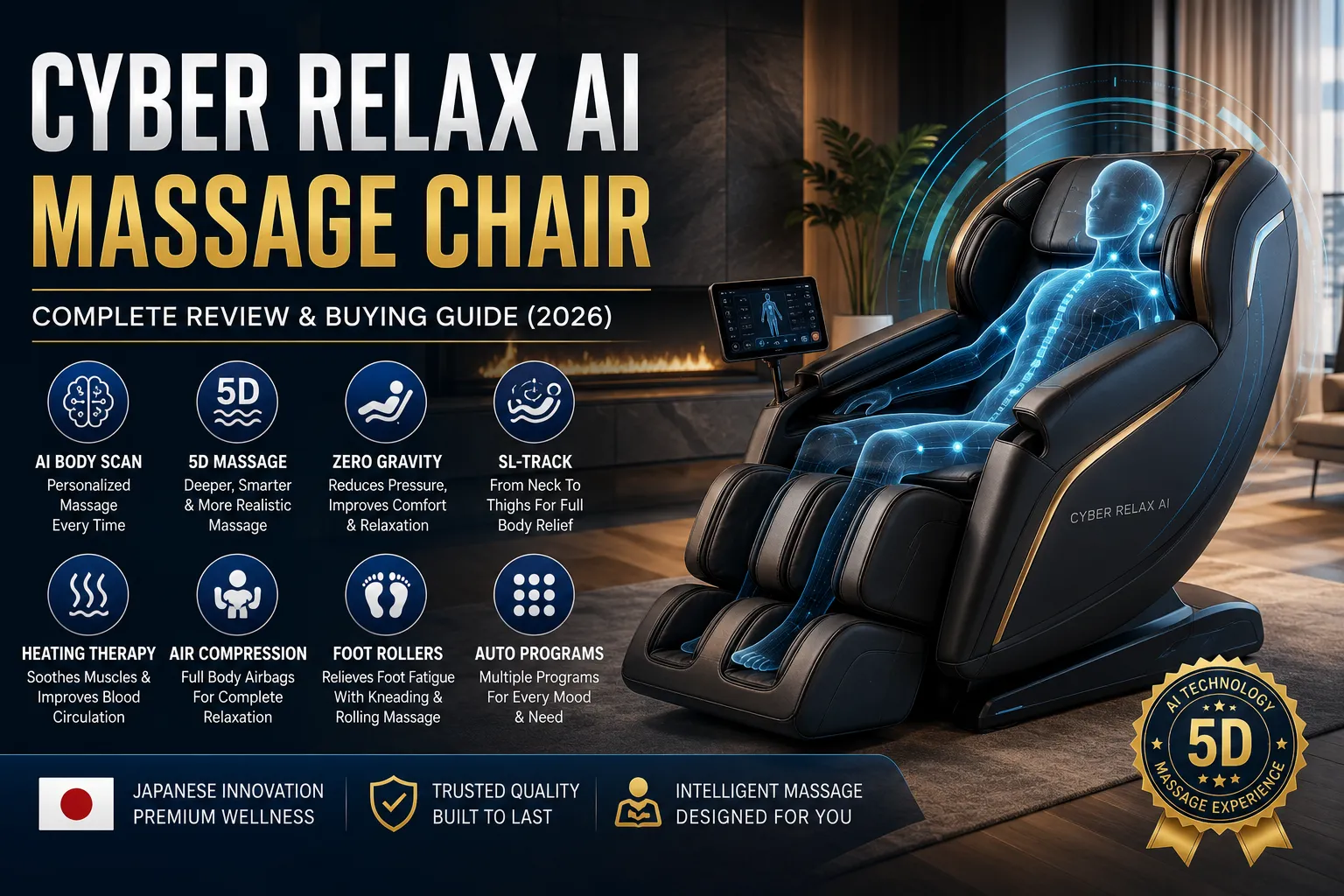 Cyber Relax AI Massage Chair Complete Review & Buying Guide