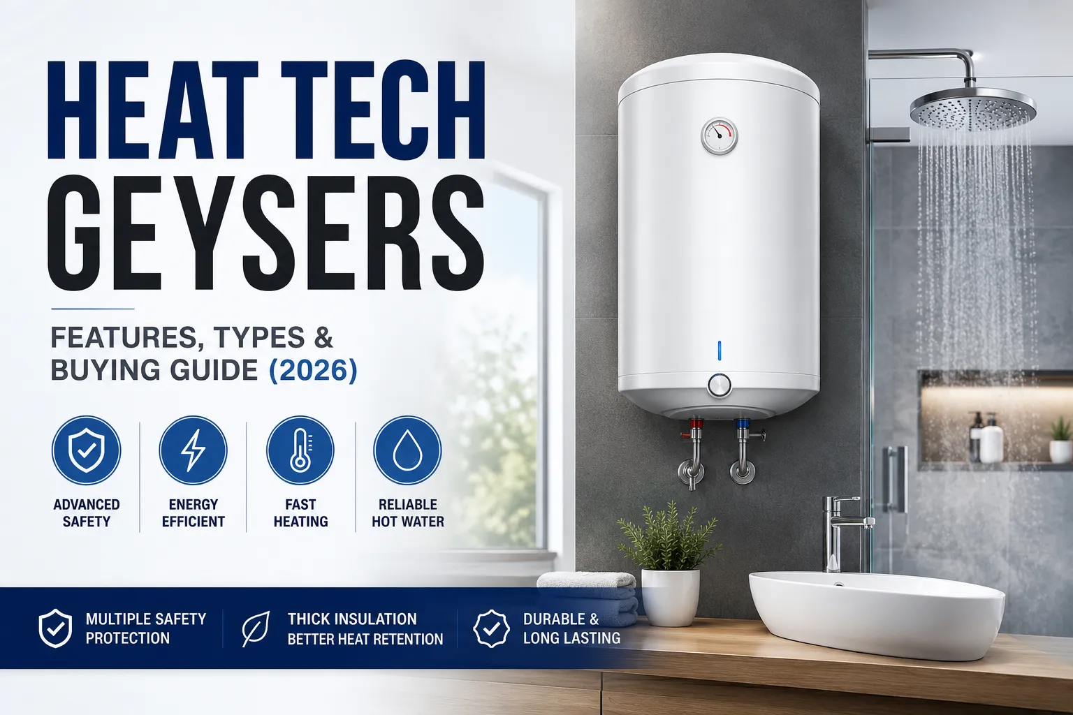 Heat Tech Geysers Features, Types & Buying Guide