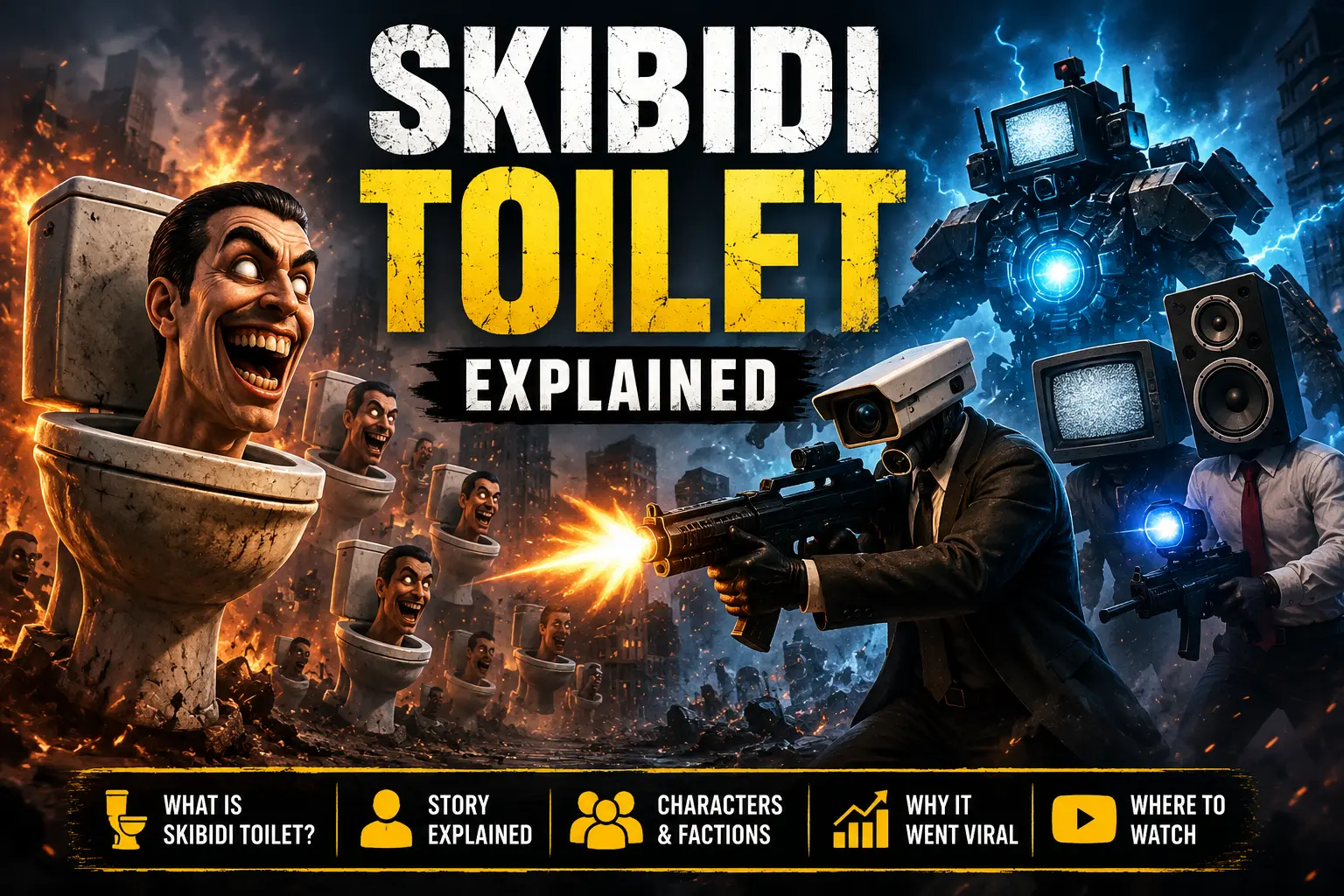 Skibidi Toilet Explained Story, Characters & Origin